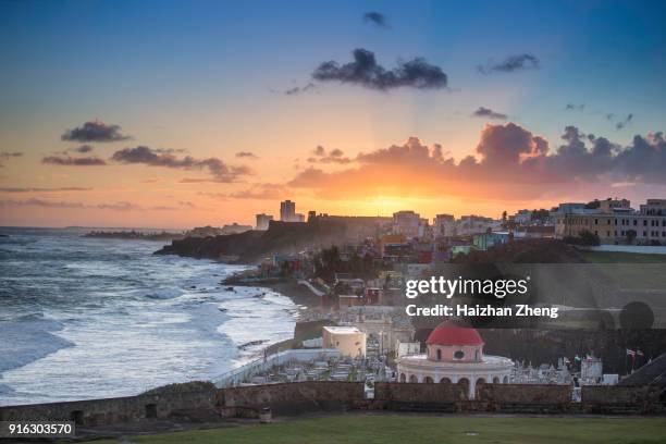 cemetery in old san juan, puerto rico - puerto rico stock pictures, royalty-free photos & images