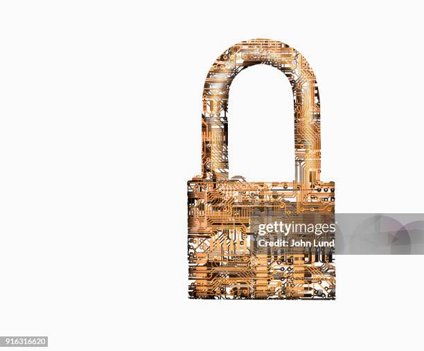 cyber padlock - 錠前 ストックフォトと画像