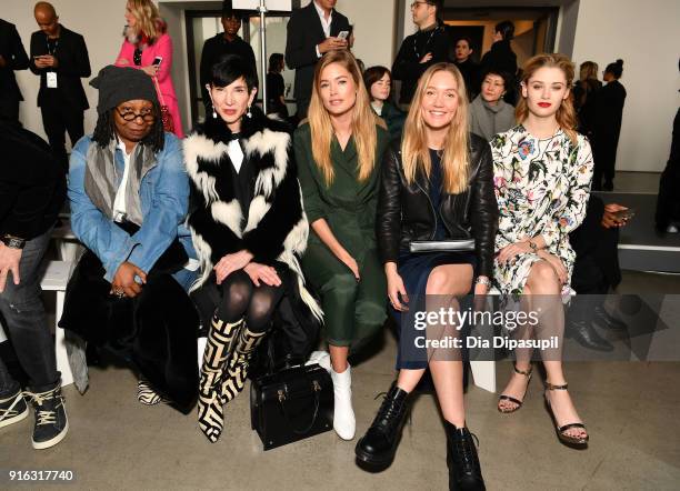 Whoopi Goldberg, Amy Fine Collins, Doutzen Kroes, guest and Virginia Gardner attend the Jason Wu front row during New York Fashion Week: The Shows at...