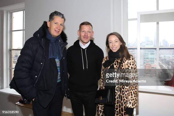 Editor-in-chief W Magazine, Stefano Tonchi, designer Paul Andrew, and guest attend the Paul Andrew presentation during New York Fashion Week: The...