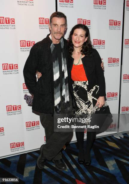 Actors John Glover and Ana Gasteyer attends the Broadway opening night party for "The Royal Family" at Planet Hollywood on October 8, 2009 in New...