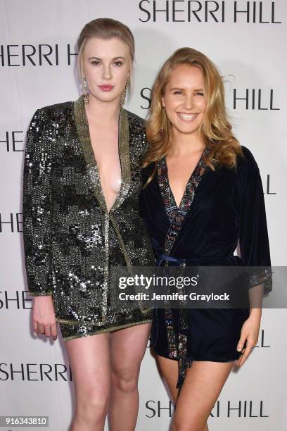 Models Ireland Baldwin and Sailor Brinkley-Cook attend the NYFW Sherri Hill Runway Show on February 9, 2018 in New York City.