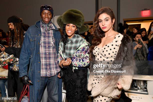 Television personality J. Alexander, stylist June Ambrose and Shari Loeffler attends the Concept Korea front row during New York Fashion Week: The...