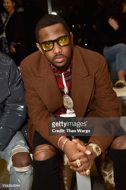Recording artist Fabolous attends the Matthew Adams Dolan front row during New York Fashion Week Presented by Made at Gallery II at Spring Studios on...
