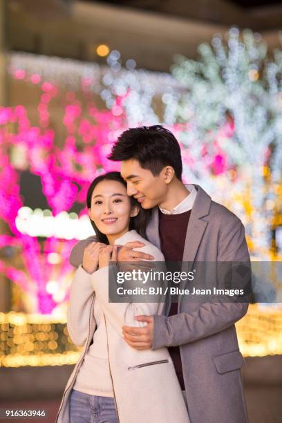 cheerful young couple dating - mad about heritage festival stockfoto's en -beelden