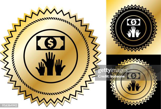 human hands try to touch money. - multiple currency notes stock illustrations