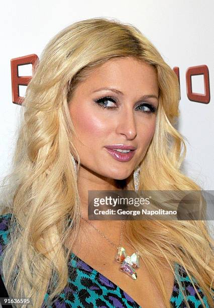Paris Hilton attends the opening of Carnival at Bowlmor Lanes on October 8, 2009 in New York City.