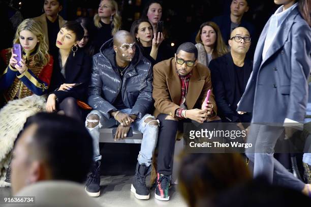 Recording artists Young Paris and Fabolous attend the Matthew Adams Dolan front row during New York Fashion Week Presented by Made at Gallery II at...