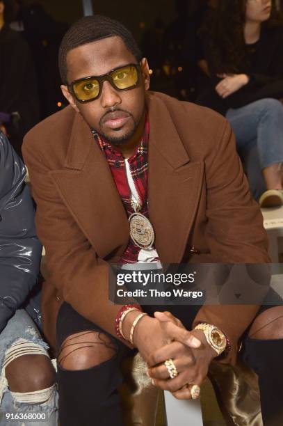 Recording artist Fabolous attends the Matthew Adams Dolan front row during New York Fashion Week Presented by Made at Gallery II at Spring Studios on...