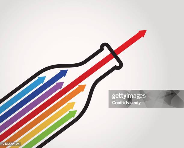 durchbrechen sie den engpass - flasche stock-grafiken, -clipart, -cartoons und -symbole