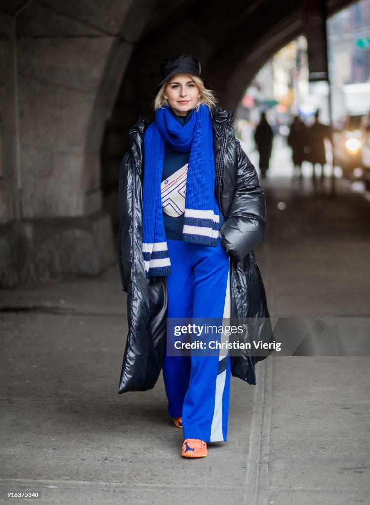 Street Style - New York Fashion Week February 2018 - Day 2
