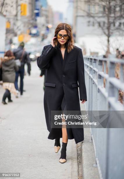 Christine Centenera seen outside Jason Wu on February 9, 2018 in New York City.