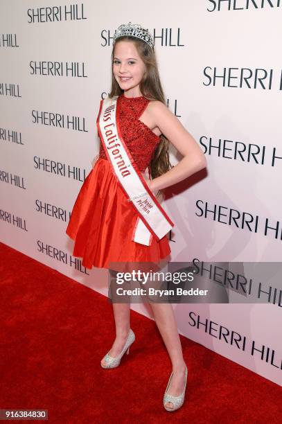 Miss California Jr. Pre-Teen 2017, Rylee White attends the NYFW Sherri Hill Runway Show on February 9, 2018 in New York City.