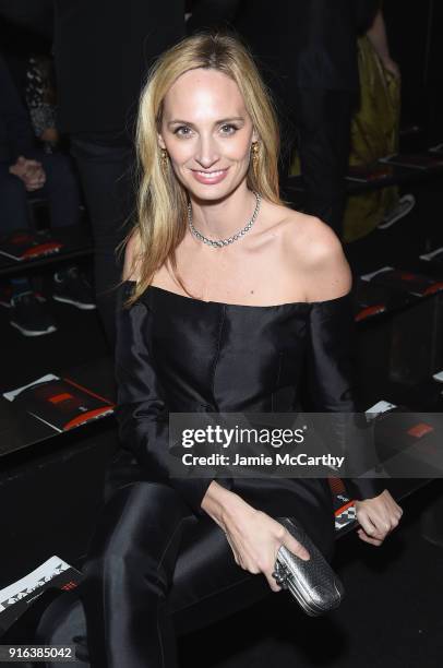 Lauren Santo Domingo attends the Bottega Veneta Fall/Winter 2018 fashion show at New York Stock Exchange on February 9, 2018 in New York City.