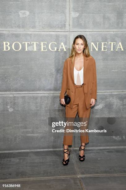 Dylan Penn attends the Bottega Veneta Fall/Winter 2018 fashion show at New York Stock Exchange on February 9, 2018 in New York City.