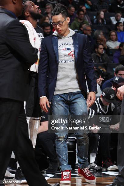 Jeremy Lin of the Brooklyn Nets during the game against the Milwaukee Bucks on February 4, 2018 at Barclays Center in Brooklyn, New York. NOTE TO...