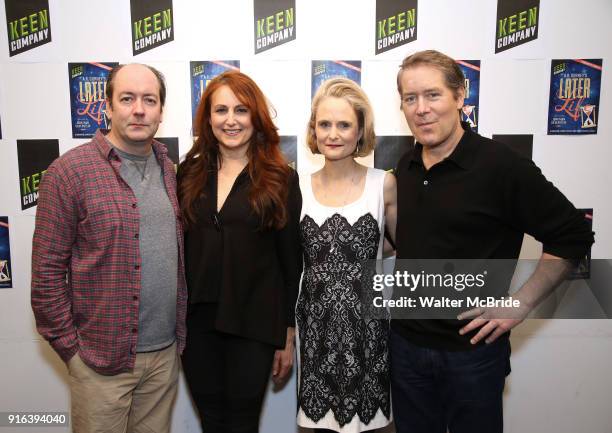 Liam Craig, Jodie Markell, Barbara Garrick, and Laurence Lau attends the cast Photo call for the Keen Company's Production Of A.R. Gurney's "Later...