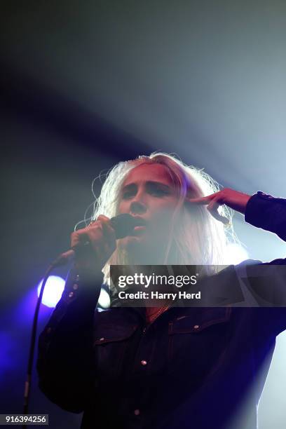 Theresa Jarvis of Yonaka performs at Pyramids Plaza on February 9, 2018 in Portsmouth, England.