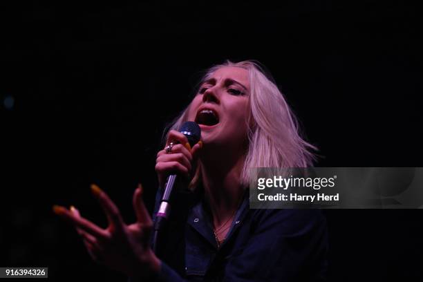 Theresa Jarvis of Yonaka performs at Pyramids Plaza on February 9, 2018 in Portsmouth, England.