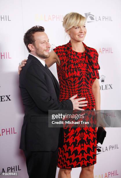 Jenna Elfman and her husband, Bodhi Elfman arrive to the Los Angeles Philharmonic celebrates Gustavo Dudamel as the new music director held at the...