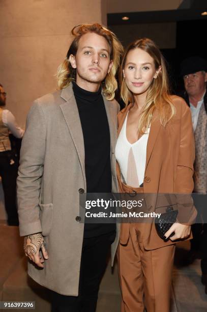 Dylan Penn attends the Bottega Veneta Fall/Winter 2018 fashion show at New York Stock Exchange on February 9, 2018 in New York City.