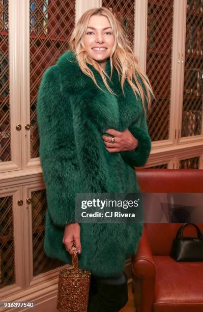 Jessica Hart attends the Edie Parker Presentation during New York Fashion Week at The Harvard Club on February 9, 2018 in New York City.