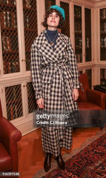 Chloe Hill attends the Edie Parker Presentation during New York Fashion Week at The Harvard Club on February 9, 2018 in New York City.