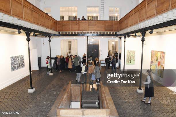 General view of atmosphere during the "Hors Cadre" Exhibition Gallery Opening Preview on February 9, 2018 in Paris, France.