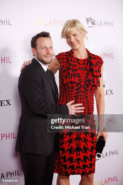 Jenna Elfman and her husband, Bodhi Elfman arrive to the Los Angeles Philharmonic celebrates Gustavo Dudamel as the new music director held at the...