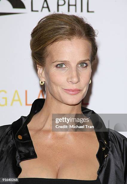 Rachel Griffiths arrives to the Los Angeles Philharmonic celebrates Gustavo Dudamel as the new music director held at the Walt Disney Concert Hall on...