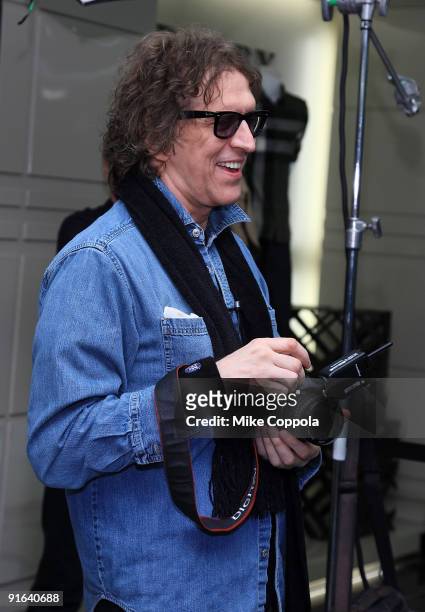Photographer Mick Rock attends the debut of the John Varvatos Shop in Shop at Bloomingdale's on October 8, 2009 in New York City.