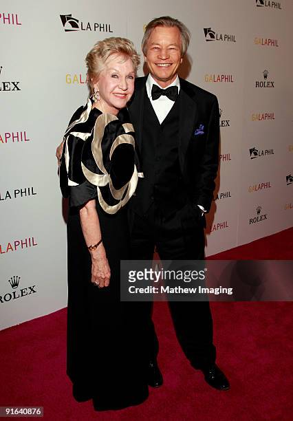 Actor Michael York and Patricia McCallum arrive at the Los Angeles Philharmonic Opening Night Gala held at Walt Disney Concert Hall on October 8,...
