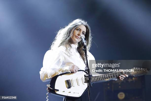 French singer Flora Fischbach aka Fishbach performs during the 33rd Victoires de la Musique, the annual French music awards ceremony, on February 9,...