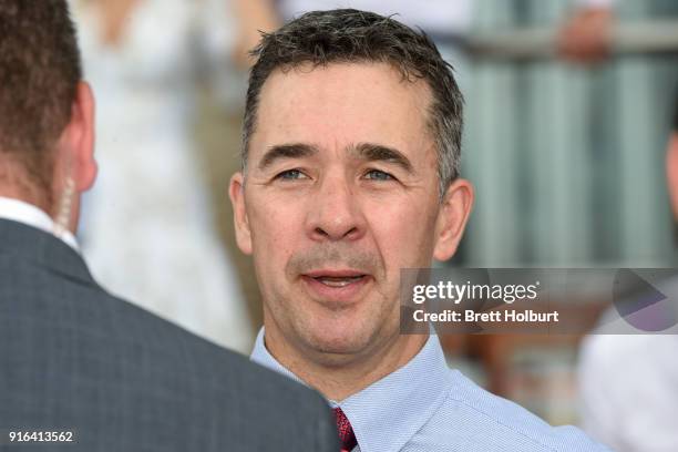 Trainer Andrew Noblet after Super Cash wins the Schweppes Rubiton Stakes at Caulfield Racecourse on February 10, 2018 in Caulfield, Australia.