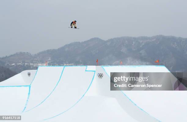 Seppe Smits of Belgium competes during the Men's Slopestyle qualification on day one of the PyeongChang 2018 Winter Olympic Games at Phoenix Snow...