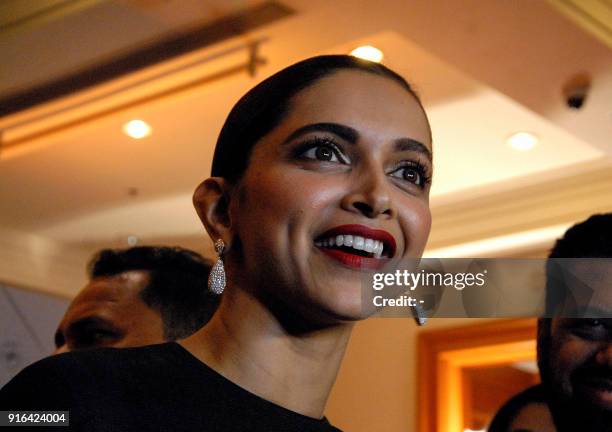 Indian Bollywood actress Deepika Padukone attended the Volare Awards by Consulate General of Italy, in Mumbai on February 9, 2018.