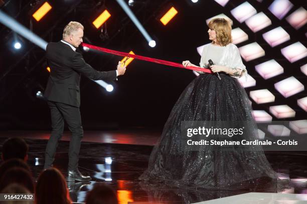 Honorary President of the 33rd Victoires de la Musique 2018 singer Sting and Daphne Burki attend the 33rd "Les Victoires De La Musique" at La Seine...