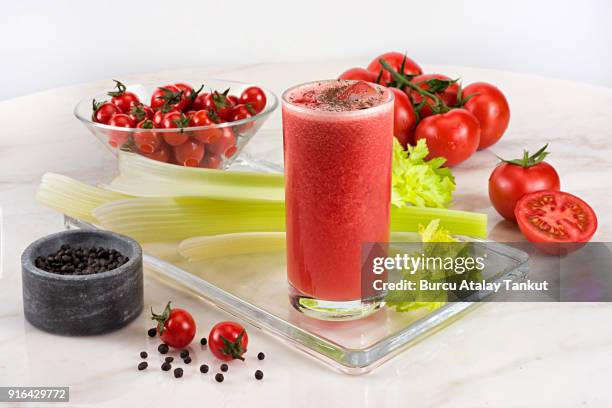 tomato juice - celery sticks stock pictures, royalty-free photos & images