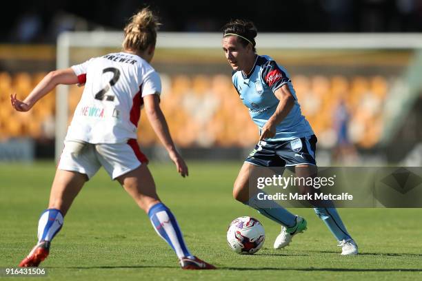 Lisa De Vanna of Sydney FC in action during the W-League semi final match between Sydney FC and the Newcastle Jets at Leichhardt Oval on February 10,...