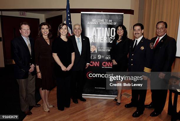 En Espanol host/moderator Patricia Janiot, Emily Probst, CNN Presents producer, Dr. William Flores, President of University of Houston-Downtown, Dr....