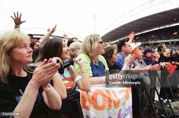 Bon Jovi in concert held at the McAlpine Stadium, Huddersfield, 13th June 2001.