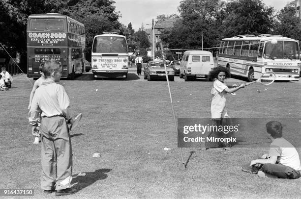 Children enjoy a Fun Day at Sefton Park, Liverpool, 19th August 1992. Organised by Merseyside Play Action Council & Liverpool City Council.