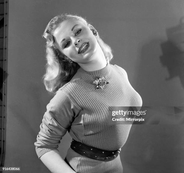 Actress/Model Norma Ann Sykes, best known as Sabrina, 5th January 1955.