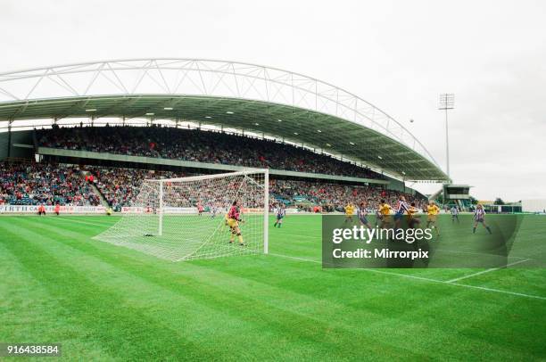 Huddersfield Town 0-1 Wycombe Wanderers, Division Two league match at the Alfred McAlpine Stadium, Saturday 20th August 1994. Inaugural match at the...