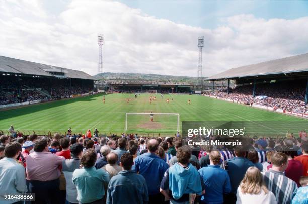 Huddersfield Town FC's final Leeds Road game. Match played against Blackpool, final score was 2-1 to Huddersfield Town, League Division 2, 30th April...