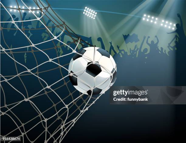 soccer goal illustrations - soccer competition stock illustrations