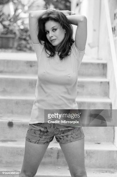 Lana Wood, american actress and younger sister of Natalie Wood, photocall to announce she will be playing the role of Plenty O'Toole in the James...