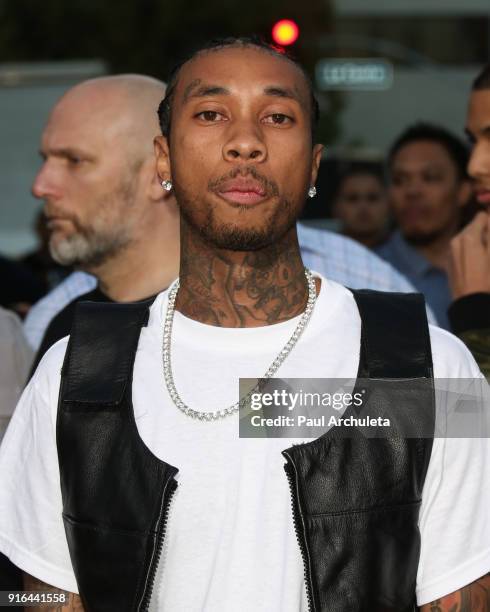 Rapper Tyga attends the premiere of Lionsgate's 'All Eyez On Me' on June 14, 2017 in Los Angeles, California.