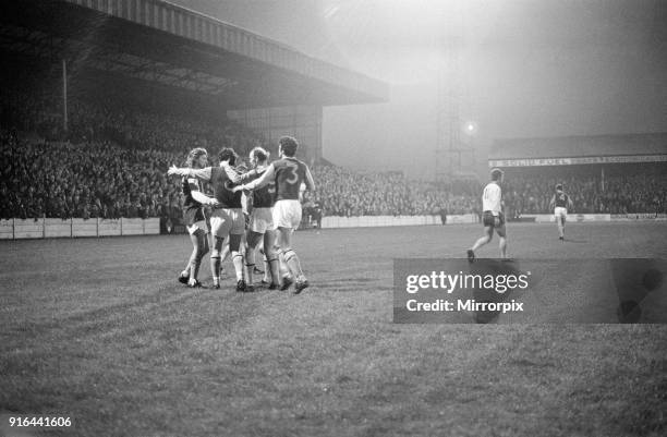 Mansfield 1-1 Aston Villa, League Three match at Field Mill, Monday 24th April 1972. Aston Villa, earn point they required for automatic promotion.