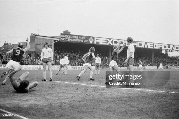 Mansfield 1-1 Aston Villa, League Three match at Field Mill, Monday 24th April 1972. Aston Villa, earn point they required for automatic promotion.